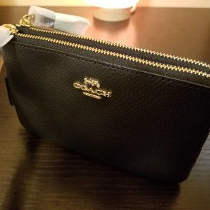 Coach Double Zip Wristlet (Black)